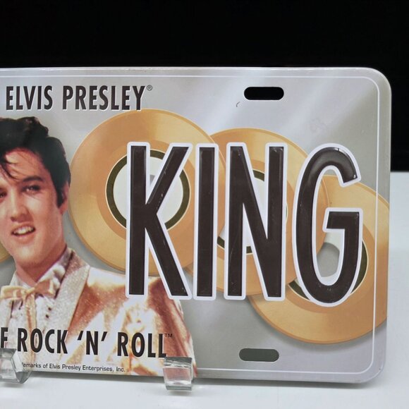 Elvis Presley The King Of Rock N Roll Metal License Plate Wal Decor - Picture 3 of 8